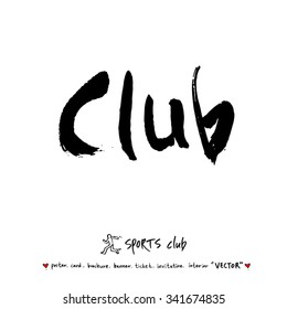 Sports poster illustration - hand drawn in vector / sport background