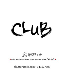 Sports poster illustration - hand drawn in vector / sport background