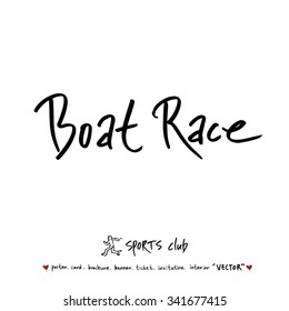 Sports poster illustration - hand drawn in vector / sport background