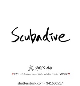 Sports poster illustration - hand drawn in vector / sport background