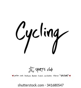 Sports poster illustration - hand drawn in vector / sport background