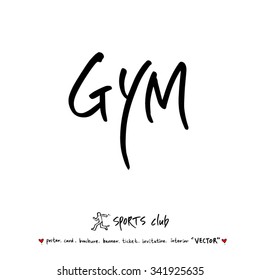 Sports poster illustration - hand drawn in vector / sport background