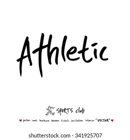 Sports poster illustration - hand drawn in vector / sport background