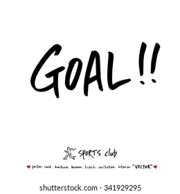 Sports poster illustration - hand drawn in vector / sport background