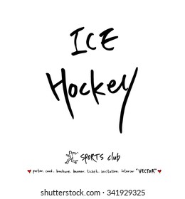 Sports poster illustration - hand drawn in vector / sport background