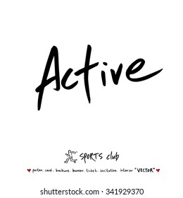 Sports poster illustration - hand drawn in vector / sport background