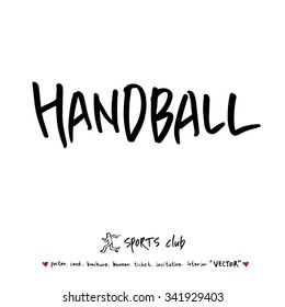 Sports poster illustration - hand drawn in vector / sport background