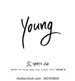 Sports poster illustration - hand drawn in vector / sport background