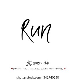Sports poster illustration - hand drawn in vector / sport background