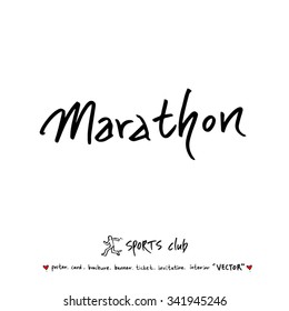 Sports poster illustration - hand drawn in vector / sport background