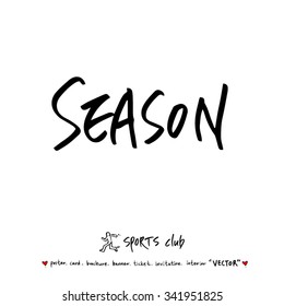 Sports poster illustration - hand drawn in vector / sport background