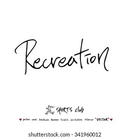 Sports poster illustration - hand drawn in vector / sport background