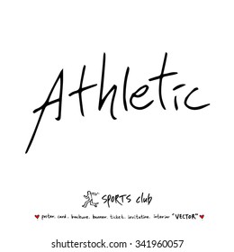 Sports poster illustration - hand drawn in vector / sport background