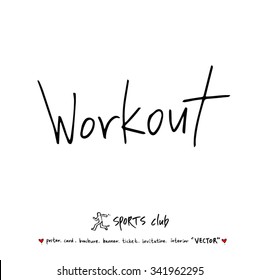 Sports poster illustration - hand drawn in vector / sport background