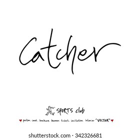 Sports poster illustration - hand drawn in vector / sport background