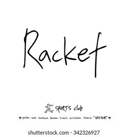 Sports poster illustration - hand drawn in vector / sport background