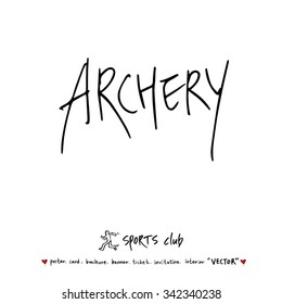 Sports poster illustration - hand drawn in vector / sport background
