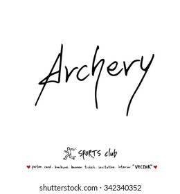 Sports poster illustration - hand drawn in vector / sport background