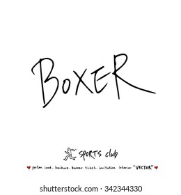 Sports poster illustration - hand drawn in vector / sport background
