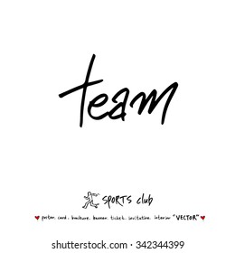 Sports poster illustration - hand drawn in vector / sport background