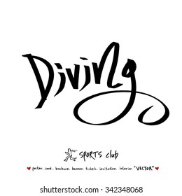 Sports poster illustration - hand drawn in vector / sport background