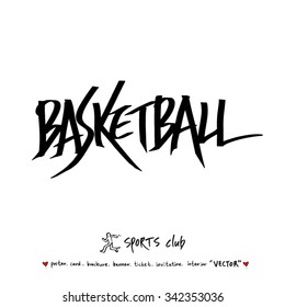 Sports poster illustration - hand drawn in vector / sport background