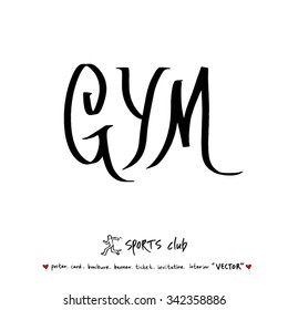 Sports poster illustration - hand drawn in vector / sport background