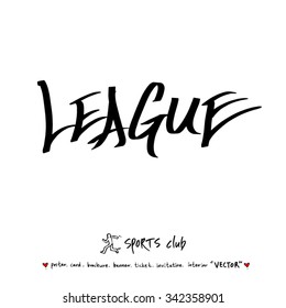 Sports poster illustration - hand drawn in vector / sport background