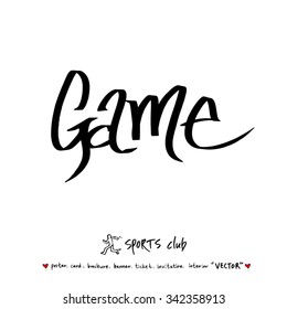Sports poster illustration - hand drawn in vector / sport background