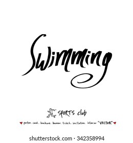 Sports poster illustration - hand drawn in vector / sport background