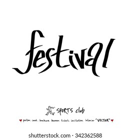 Sports poster illustration - hand drawn in vector / sport background