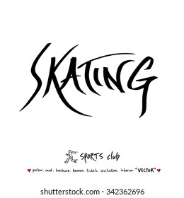 Sports poster illustration - hand drawn in vector / sport background