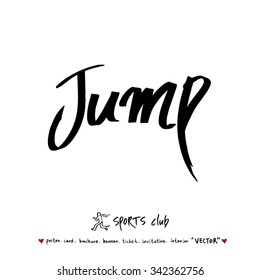 Sports poster illustration - hand drawn in vector / sport background
