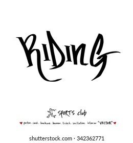 Sports poster illustration - hand drawn in vector / sport background