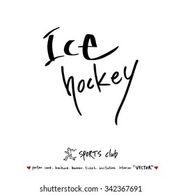 Sports poster illustration - hand drawn in vector / sport background