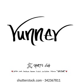 Sports poster illustration - hand drawn in vector / sport background