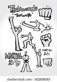 Sports poster illustration - hand drawn in vector / sport background