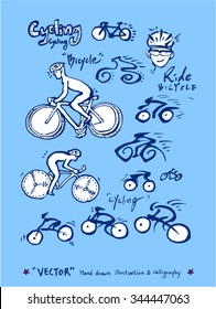 Sports poster illustration - hand drawn in vector / sport background