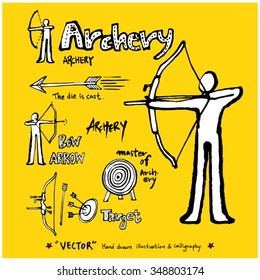 Sports poster illustration - hand drawn in vector / sport background