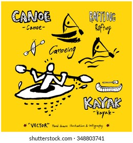 Sports poster illustration - hand drawn in vector / sport background