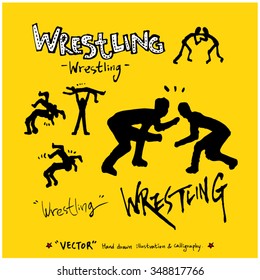 Sports poster illustration - hand drawn in vector / sport background