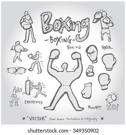 Sports poster illustration - hand drawn in vector / sport background