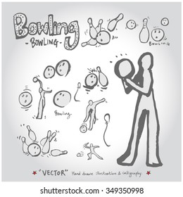 Sports poster illustration - hand drawn in vector / sport background