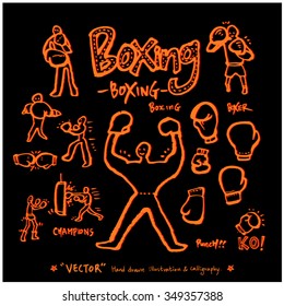 Sports poster illustration - hand drawn in vector / sport background