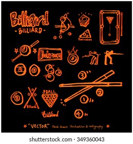Sports poster illustration - hand drawn in vector / sport background