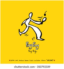 Sports poster illustration - hand drawn in vector / sport background