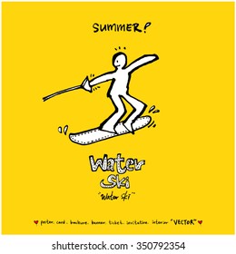 Sports poster illustration - hand drawn in vector / sport background