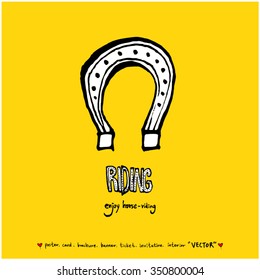 Sports poster illustration - hand drawn in vector / sport background