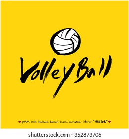 Sports poster illustration - hand drawn in vector / sport background