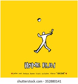 Sports poster illustration - hand drawn in vector / sport background